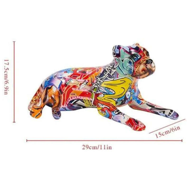 J.Y.R®Pit Bull Graffiti Painted Statue