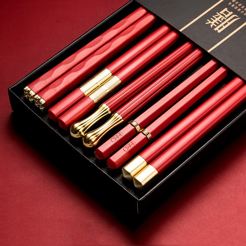 J.Y.R® Luxury Chopsticks 5 Pairs Red