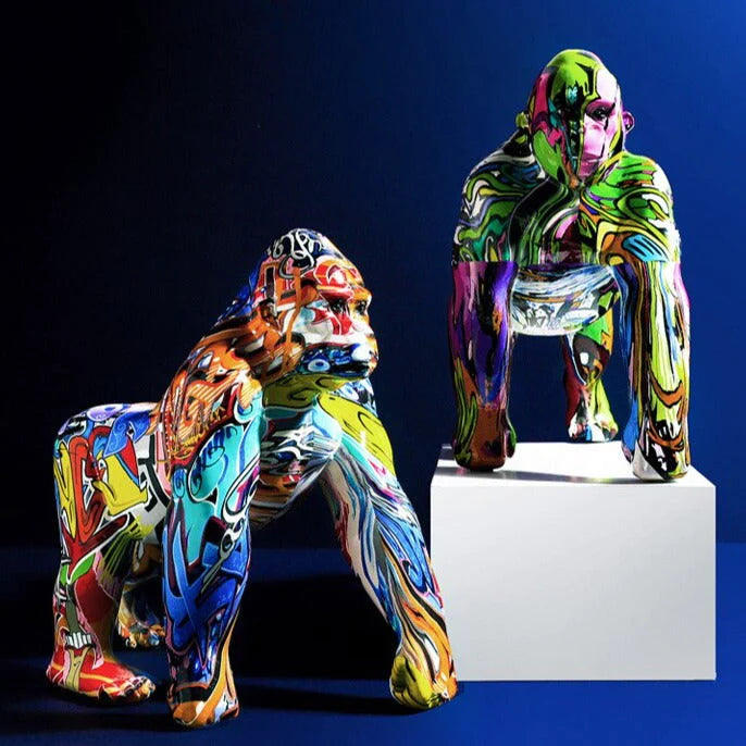 J.Y.R®Gorilla Nordic Painted Statue