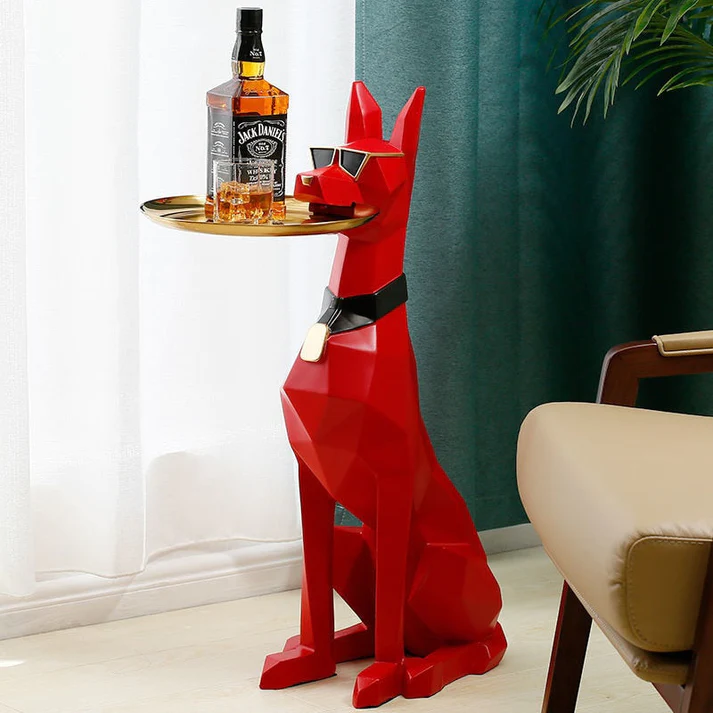 J.Y.R® Doberman Nordic Sculpture Tray Table