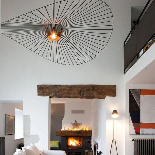 J.Y.R® Fascinator Ceiling Lamp - Stylish ceiling lamp made from high polymer, centrally placed in a modern living room.