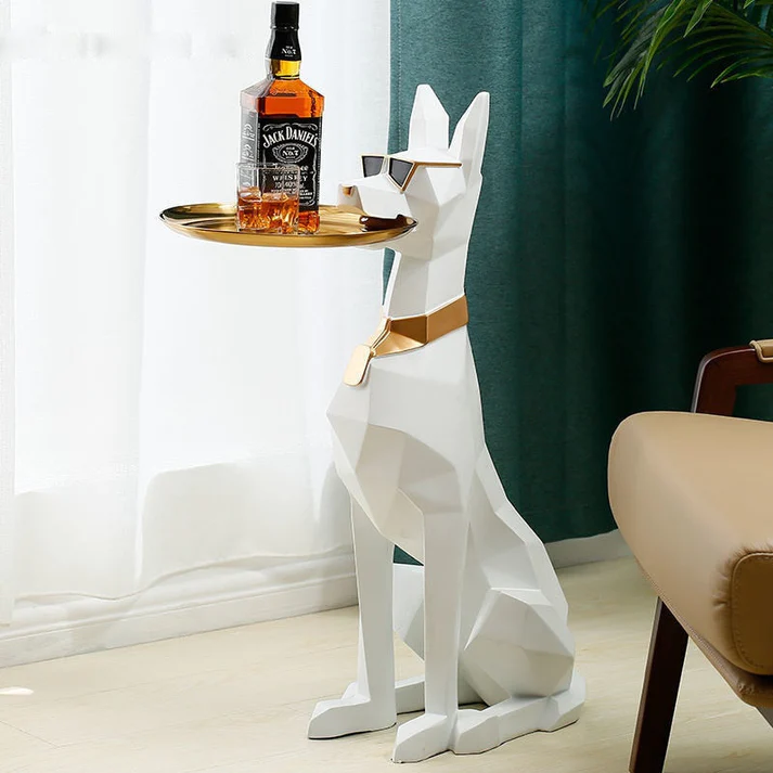 J.Y.R® Doberman Nordic Sculpture Tray Table