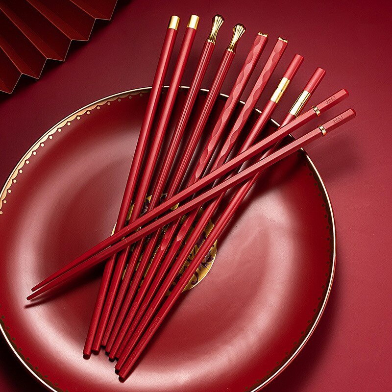 J.Y.R® Luxury Chopsticks 5 Pairs Red