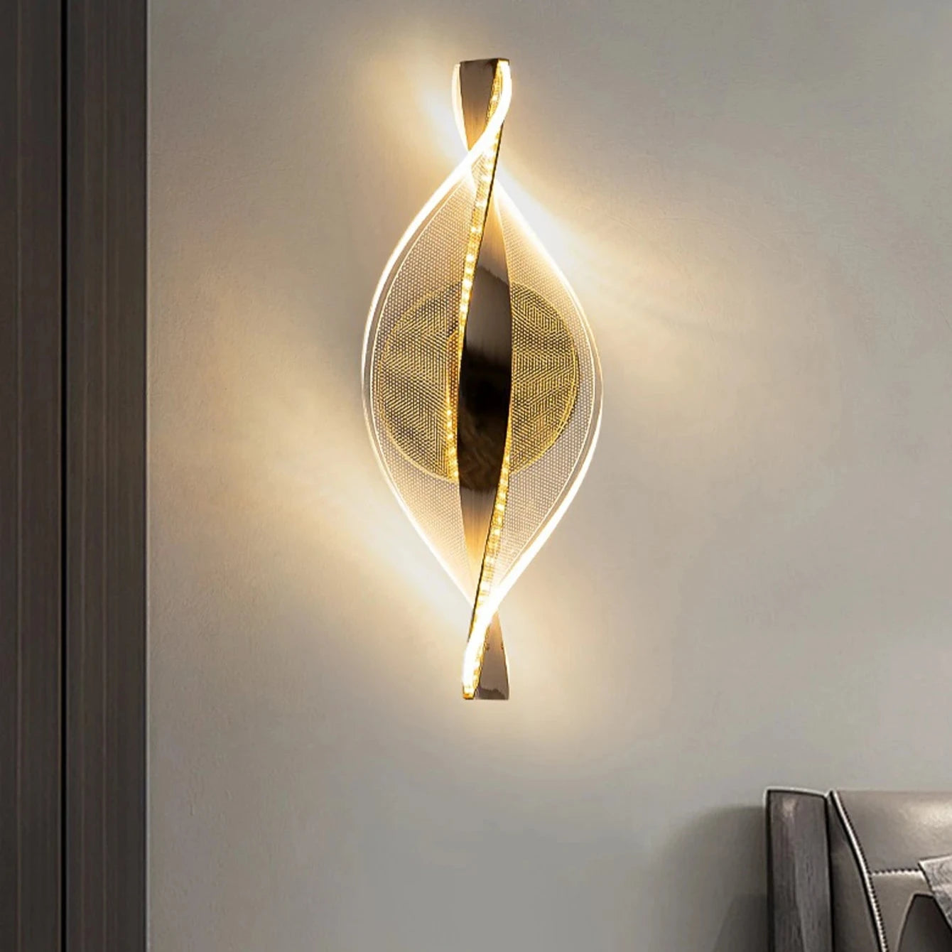 J.Y.R® Modern LED Bedside Wall Lamp – Minimalist design with aluminum and acrylic construction.