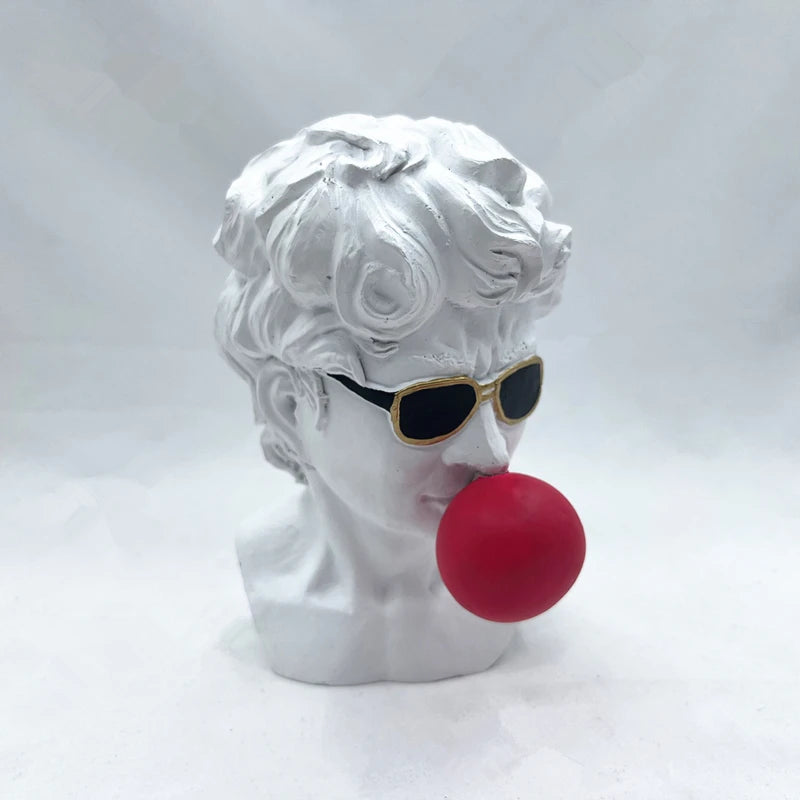  J.Y.R® Pop Art Bust Sculpture – classic bust with sunglasses and bubblegum for unique decor.