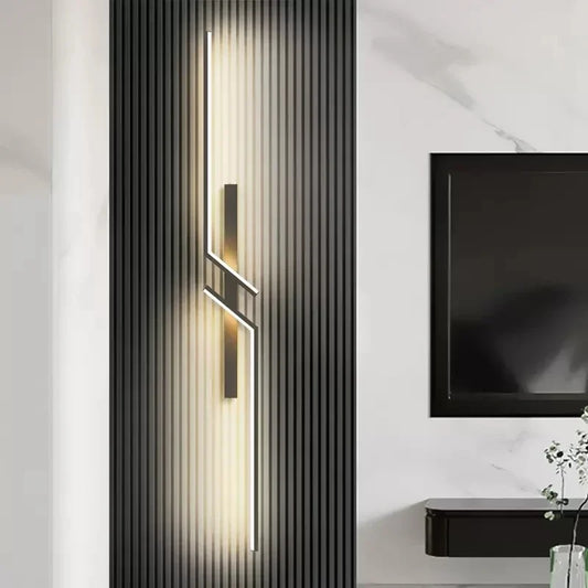 J.Y.R® Sleek LED Wall Lamp – modern strip wall lighting made from aluminum, perfect for contemporary living rooms.