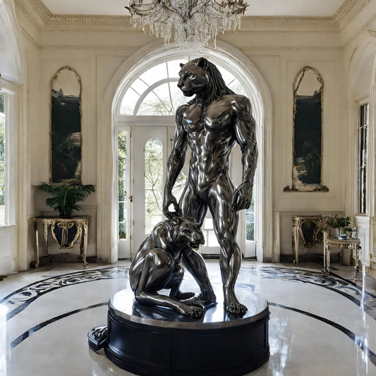 J.Y.R® Majestic Steel Sculpture – Ruler of the Wild