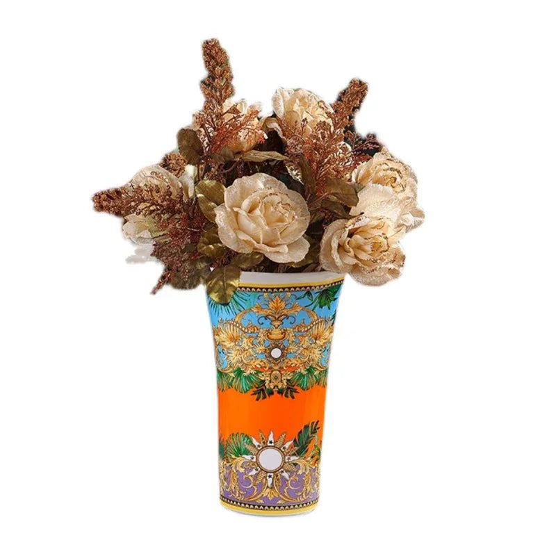 J.Y.R® Hand-painted Retro Flower Pot Ceramic Vase