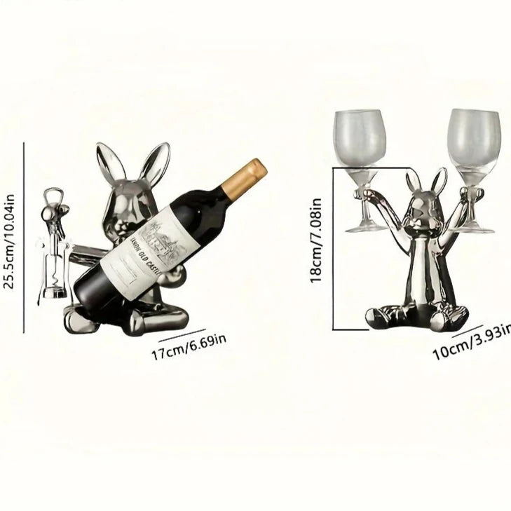 J.Y.R® Bunny Wine Holder Set