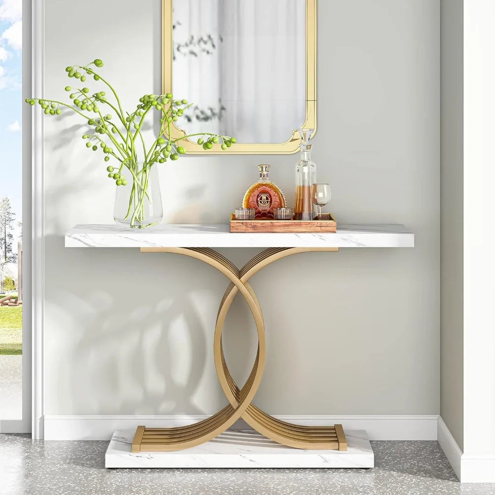 J.Y.R® Modern Gold Console Table