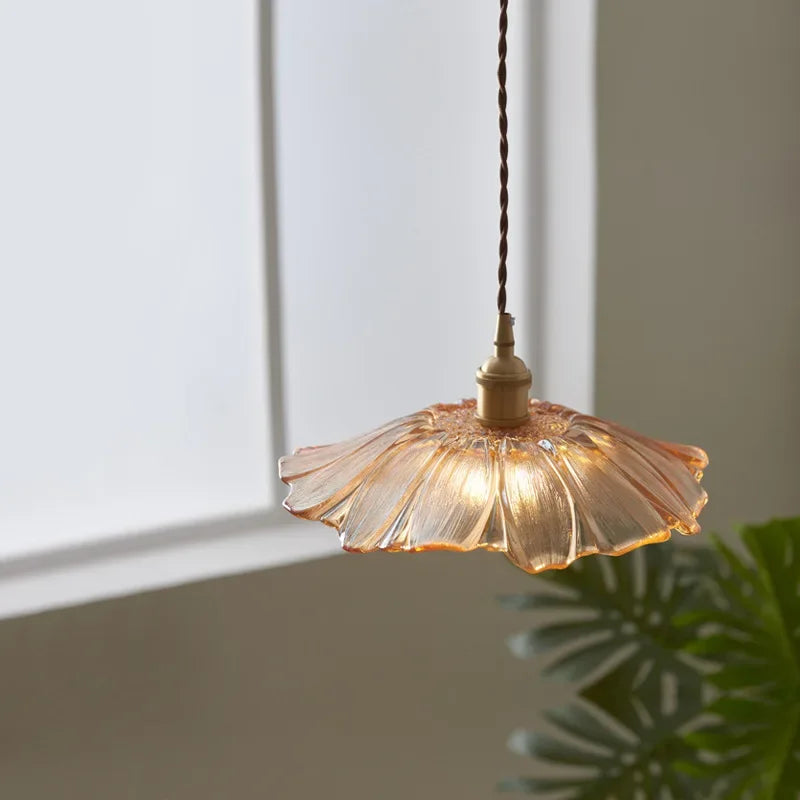 J.Y.R® Vintage Flower Glass Pendant Light