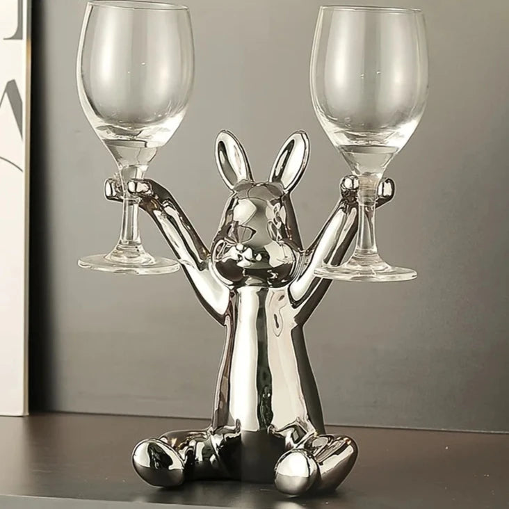 J.Y.R® Bunny Wine Holder Set