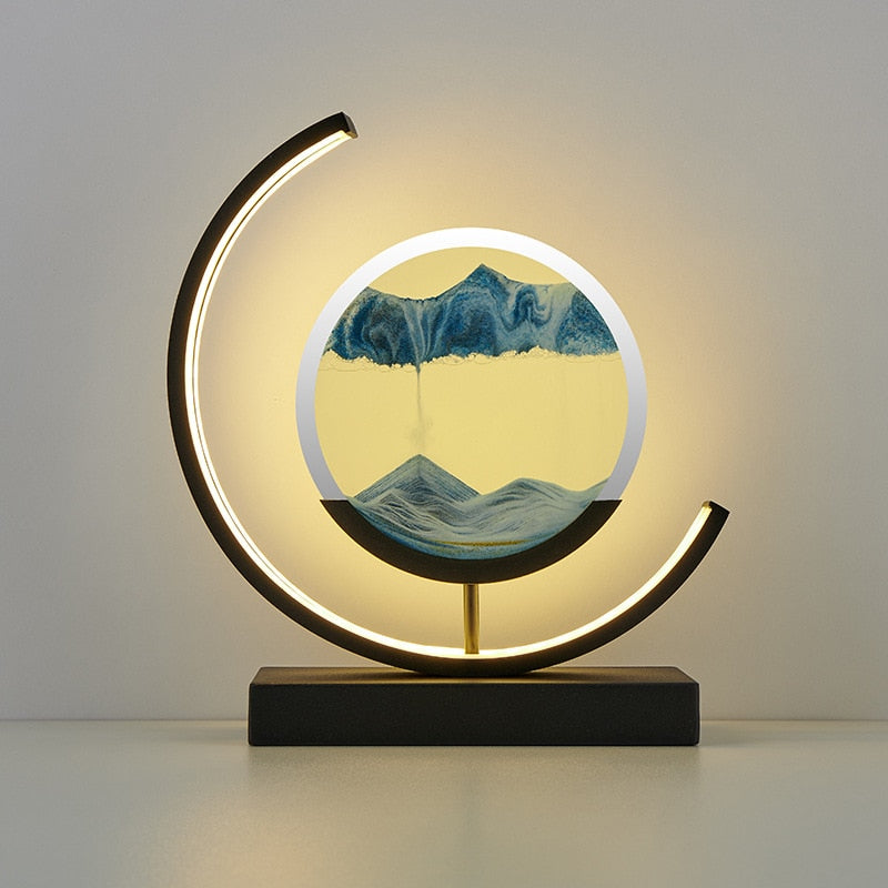 J.Y.R® Sand And Water Moving Art LED Moon Lamp