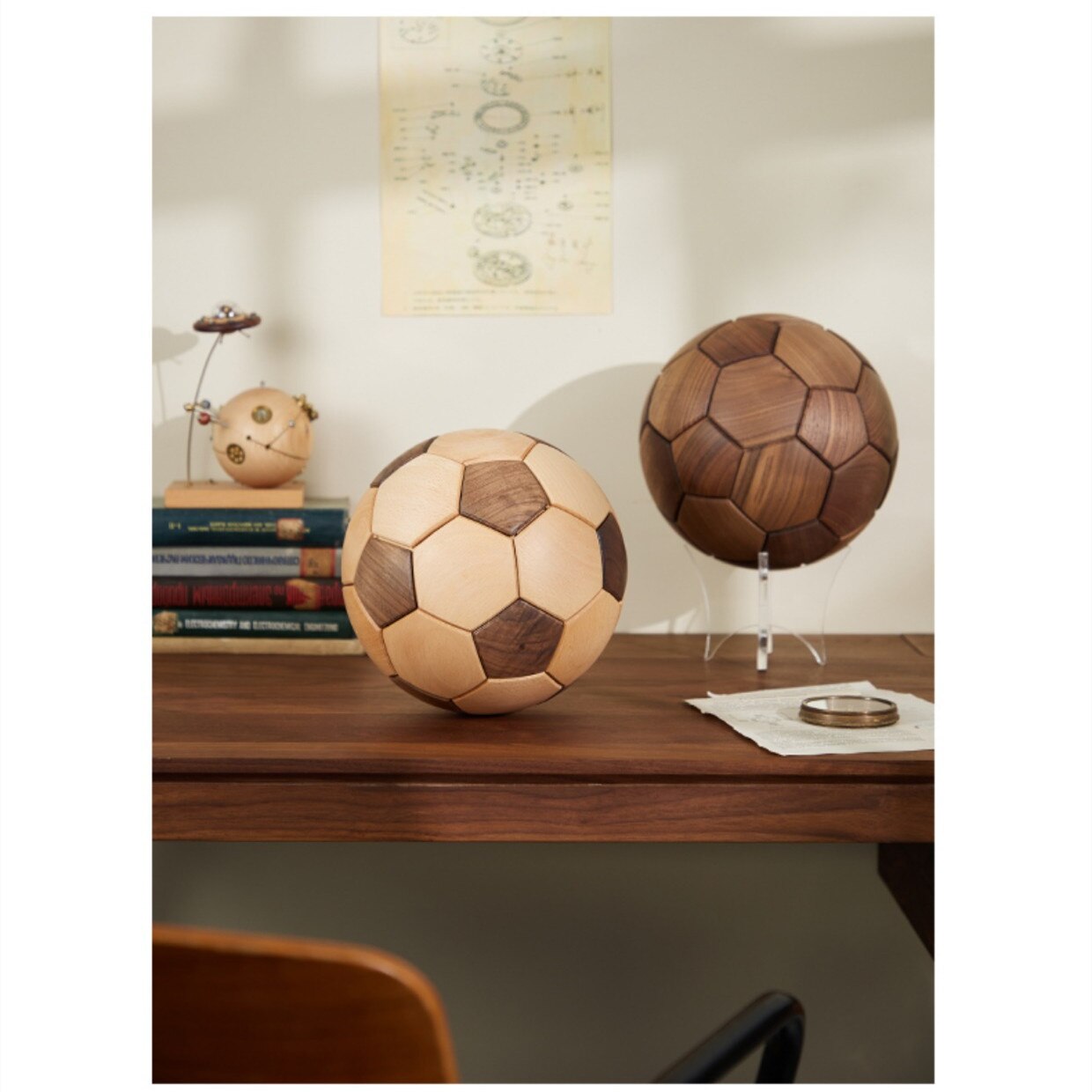 J.Y.R®Wood Soccer Ball Sculpture