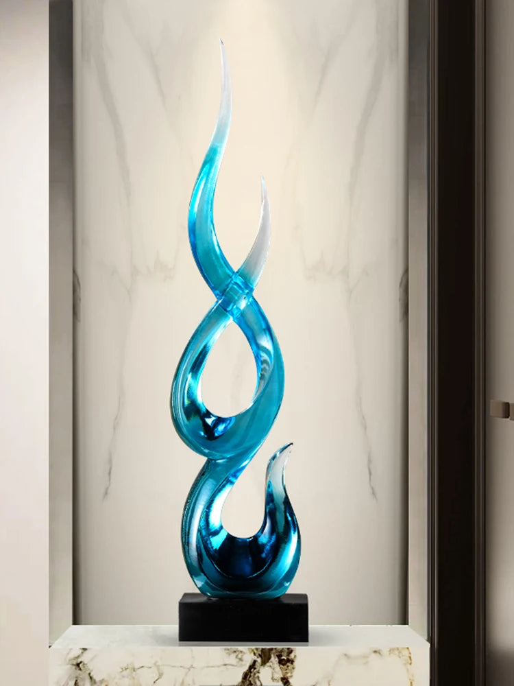 J.Y.R® Eternal Flame Art Glass Sculpture