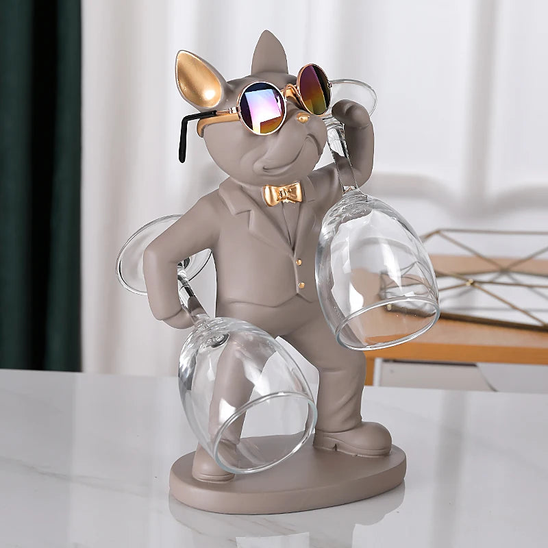 J.Y.R® French Bulldog Wine Glass Holder