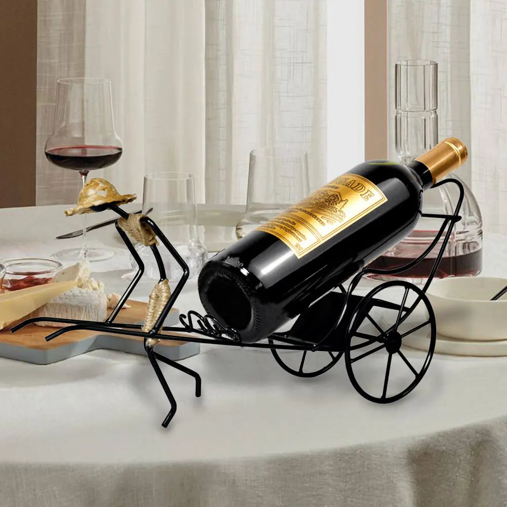 J.Y.R® Retro Metal Rickshaw Wine Rack