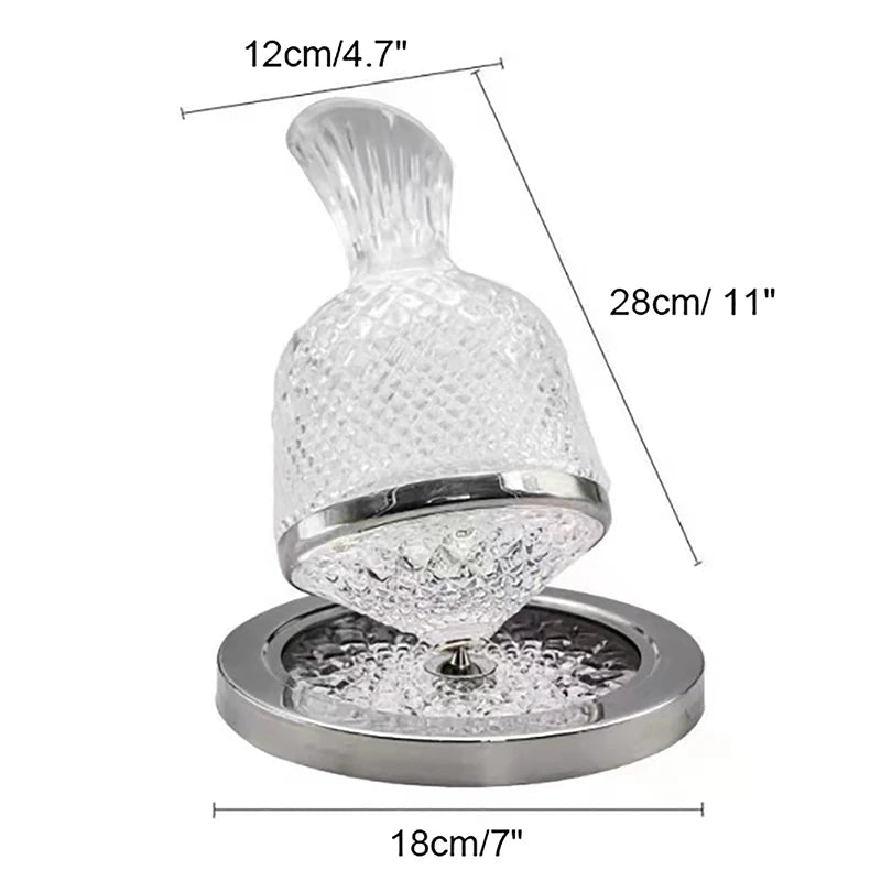 J.Y.R® Crystal Glass 360-Rotating Decanter