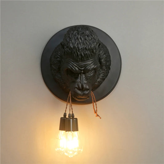 J.Y.R® Modern Gorilla and Bulldog Resin Wall Lamp