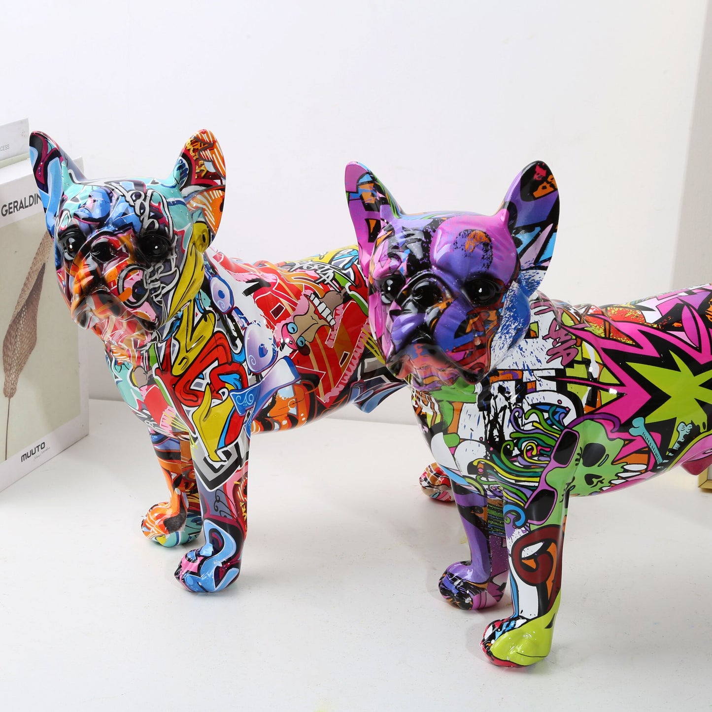 J.Y.R®French Bulldog Graffiti Painted Statue