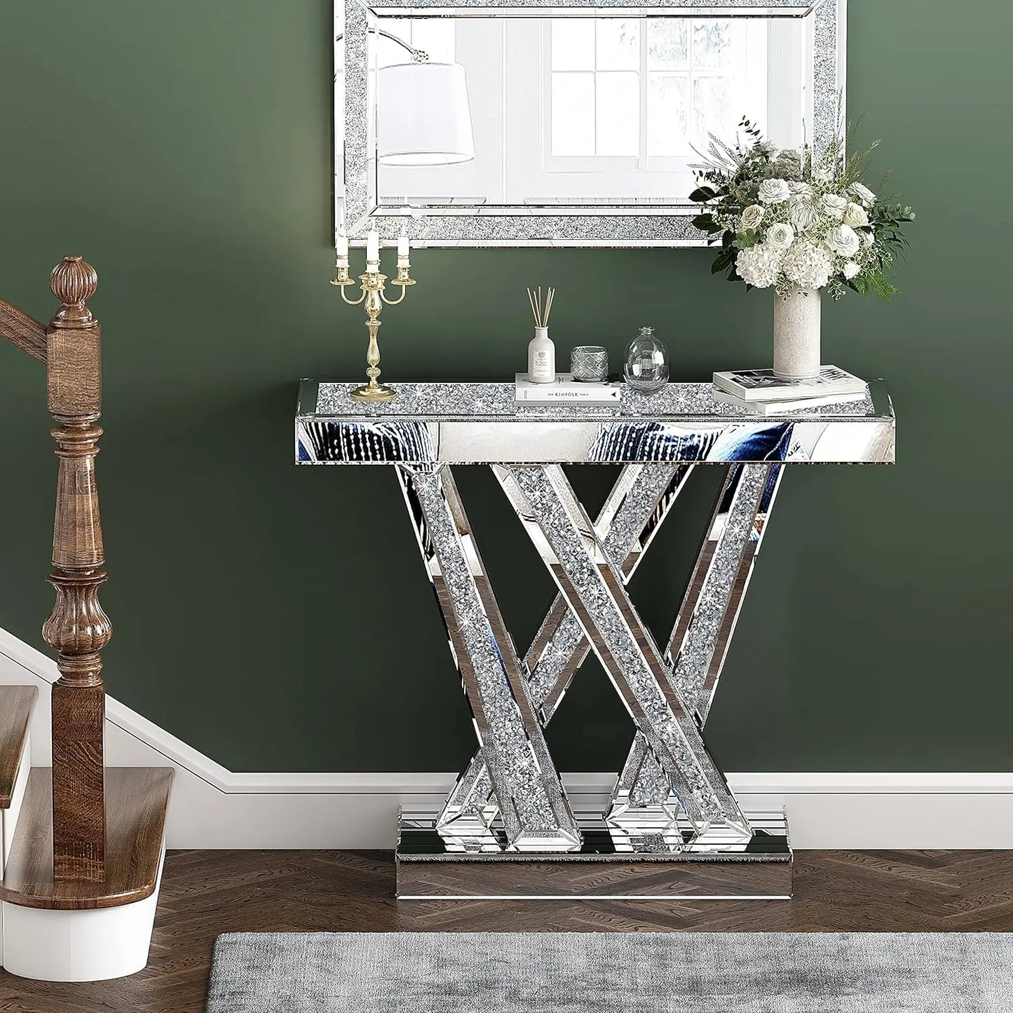 J.Y.R® Modern Mirrored Console Table