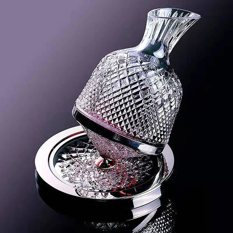 J.Y.R® Crystal Glass 360-Rotating Decanter