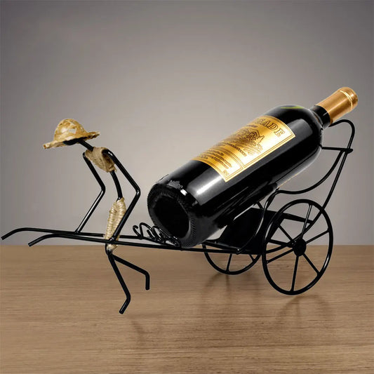 J.Y.R® Retro Metal Rickshaw Wine Rack