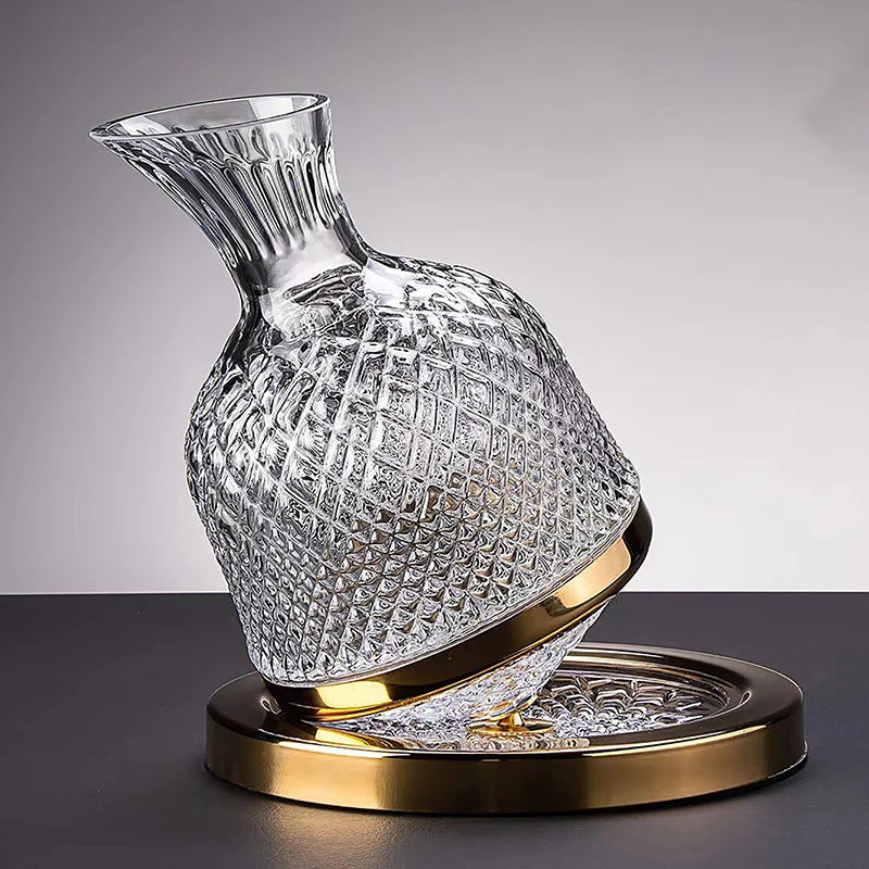 J.Y.R® Crystal Glass 360-Rotating Decanter