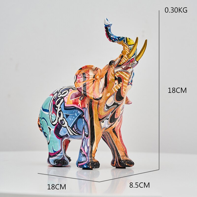 J.Y.R® Elephant Nordic Painted Statue