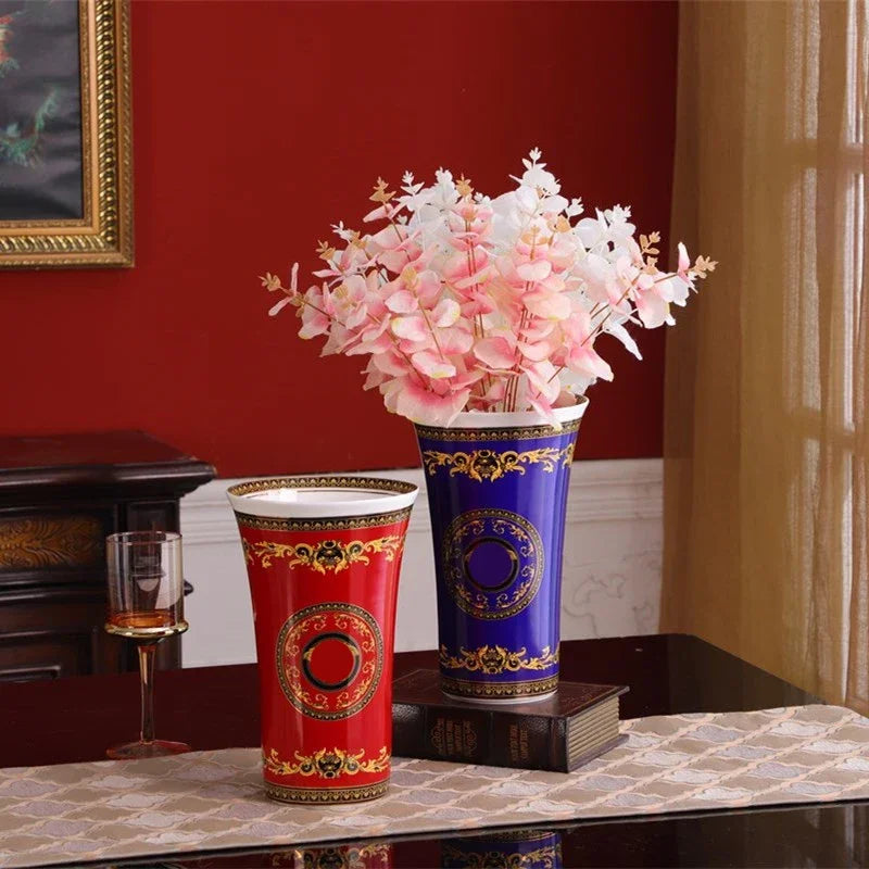 J.Y.R® Hand-painted Retro Flower Pot Ceramic Vase