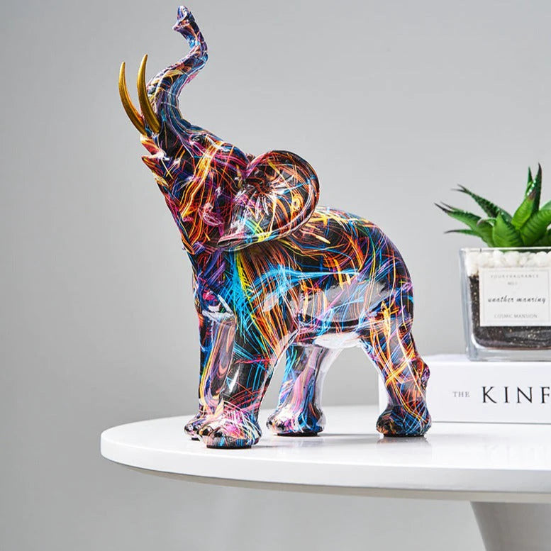 J.Y.R® Elephant Nordic Painted Statue