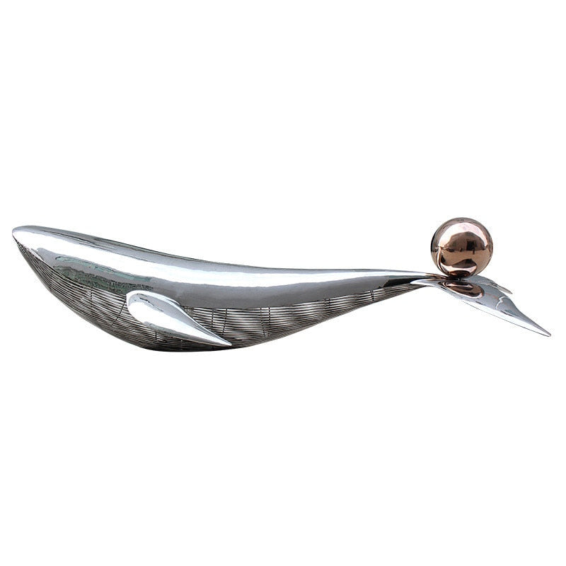 J.Y.R®Stainless Steel Whale Sculpture