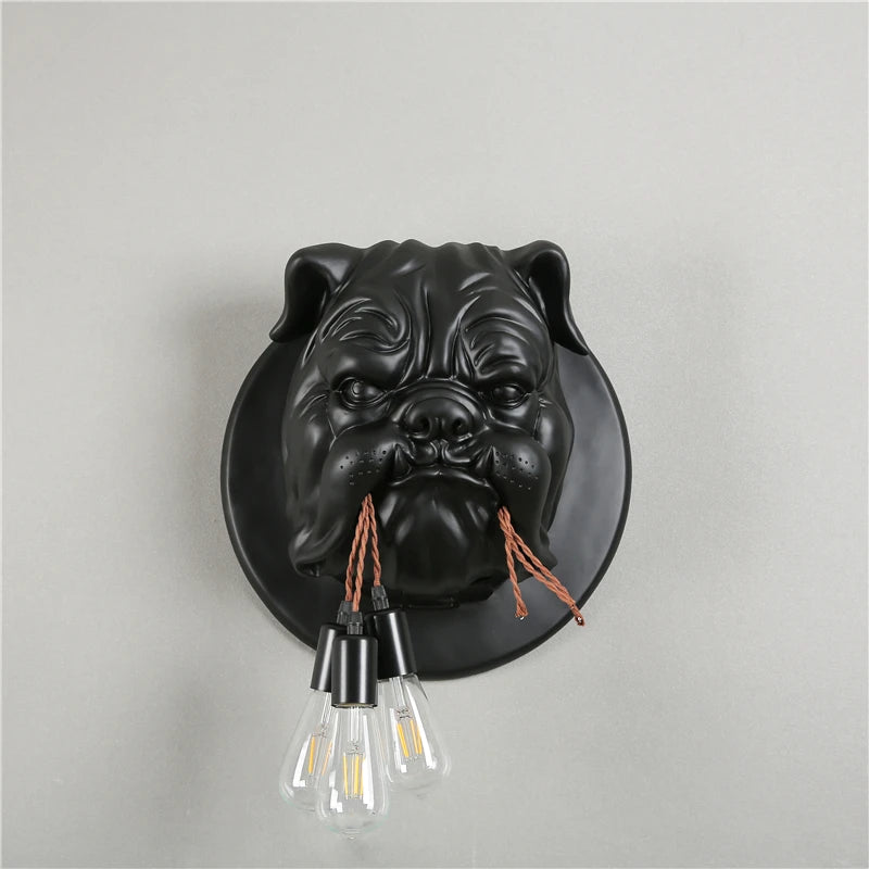 J.Y.R® Modern Gorilla and Bulldog Resin Wall Lamp