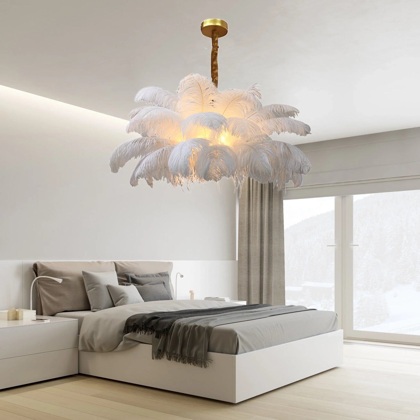 J.Y.R® Nordic Feather LED Pendant Light