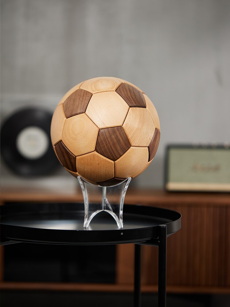 J.Y.R®Wood Soccer Ball Sculpture