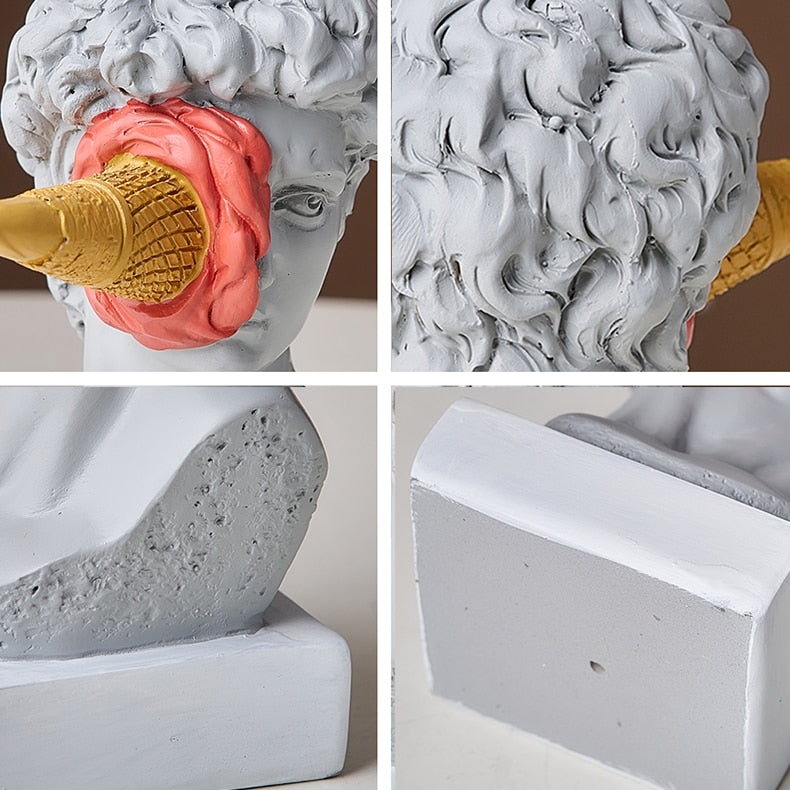 J.Y.R® Nordic Ice Cream Face Sculpture