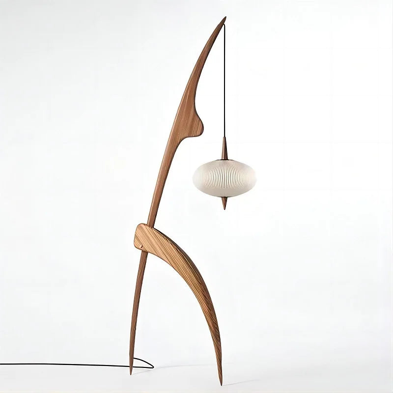 J.Y.R® Modern Simple Walnut Solid Wood Floor Lamp