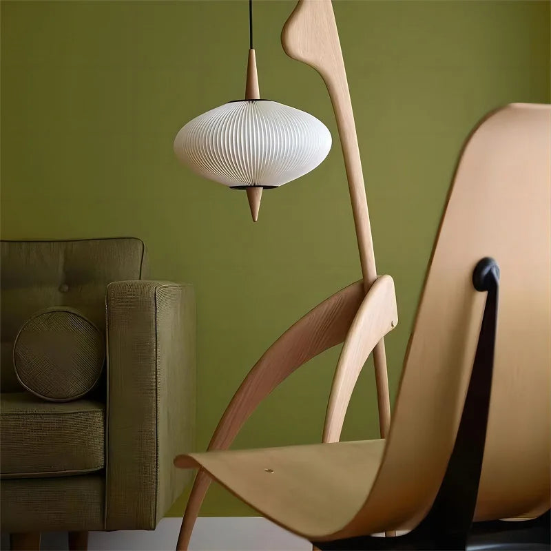 J.Y.R® Modern Simple Walnut Solid Wood Floor Lamp