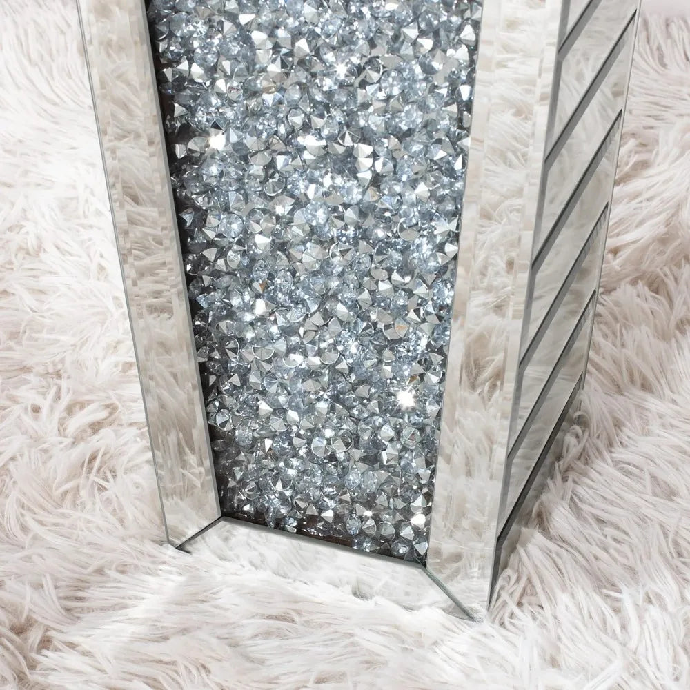 J.Y.R® Luxe Crushed Diamond Mirror Floor Vase