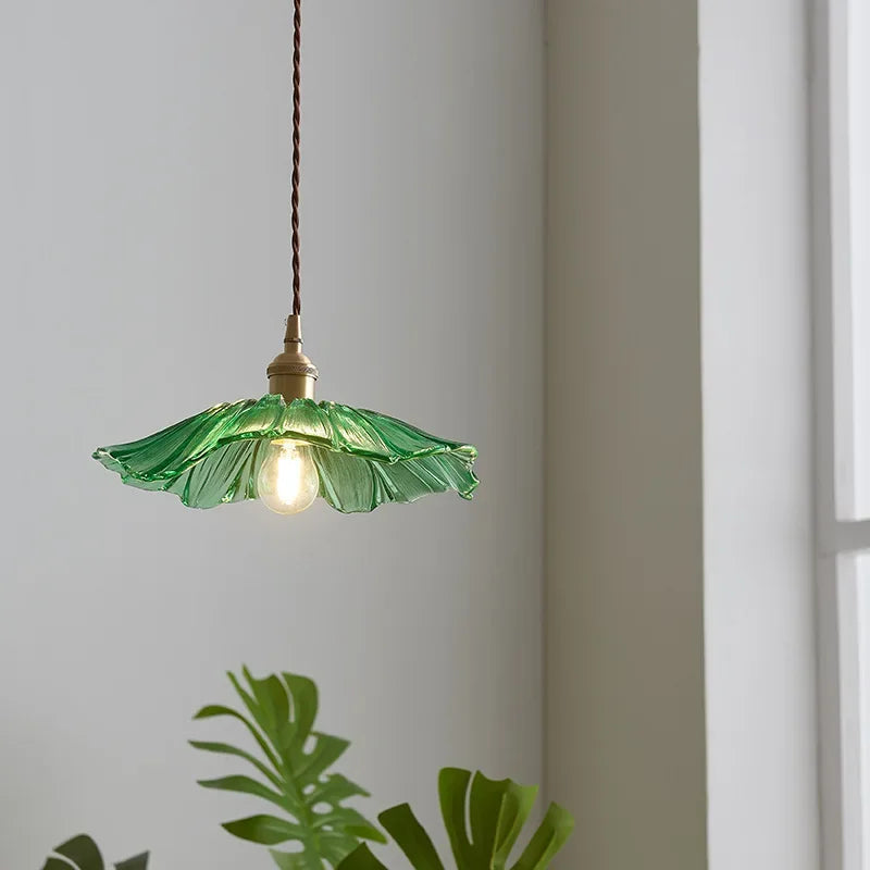 J.Y.R® Vintage Flower Glass Pendant Light