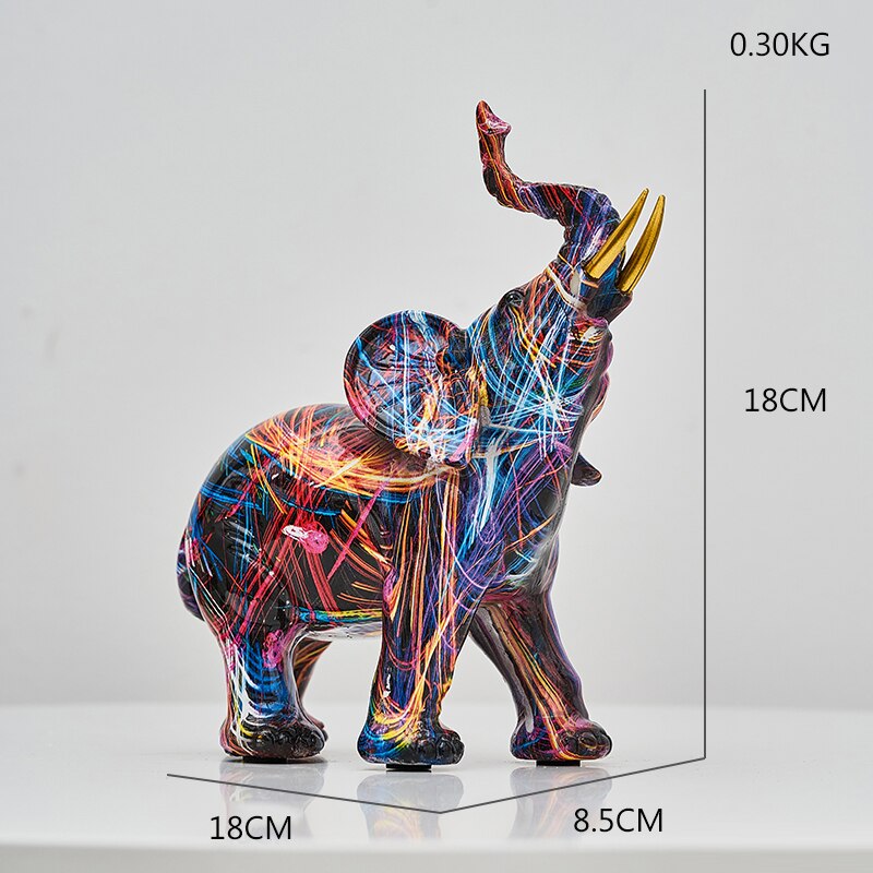 J.Y.R® Elephant Nordic Painted Statue