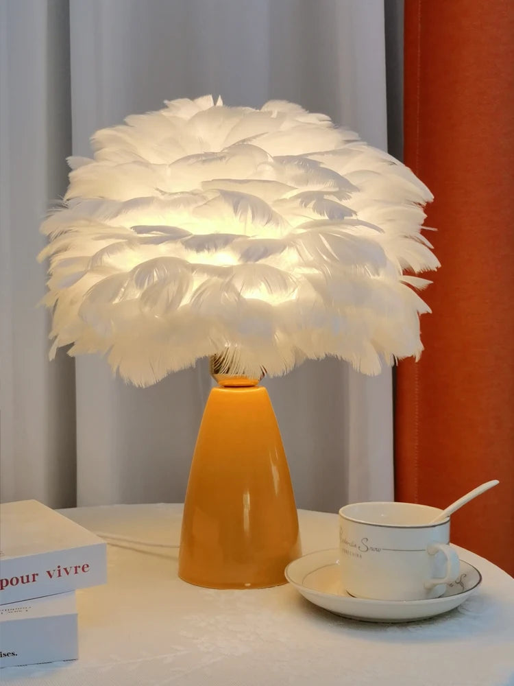 J.Y.R® Nordic Feather Desk Lamp