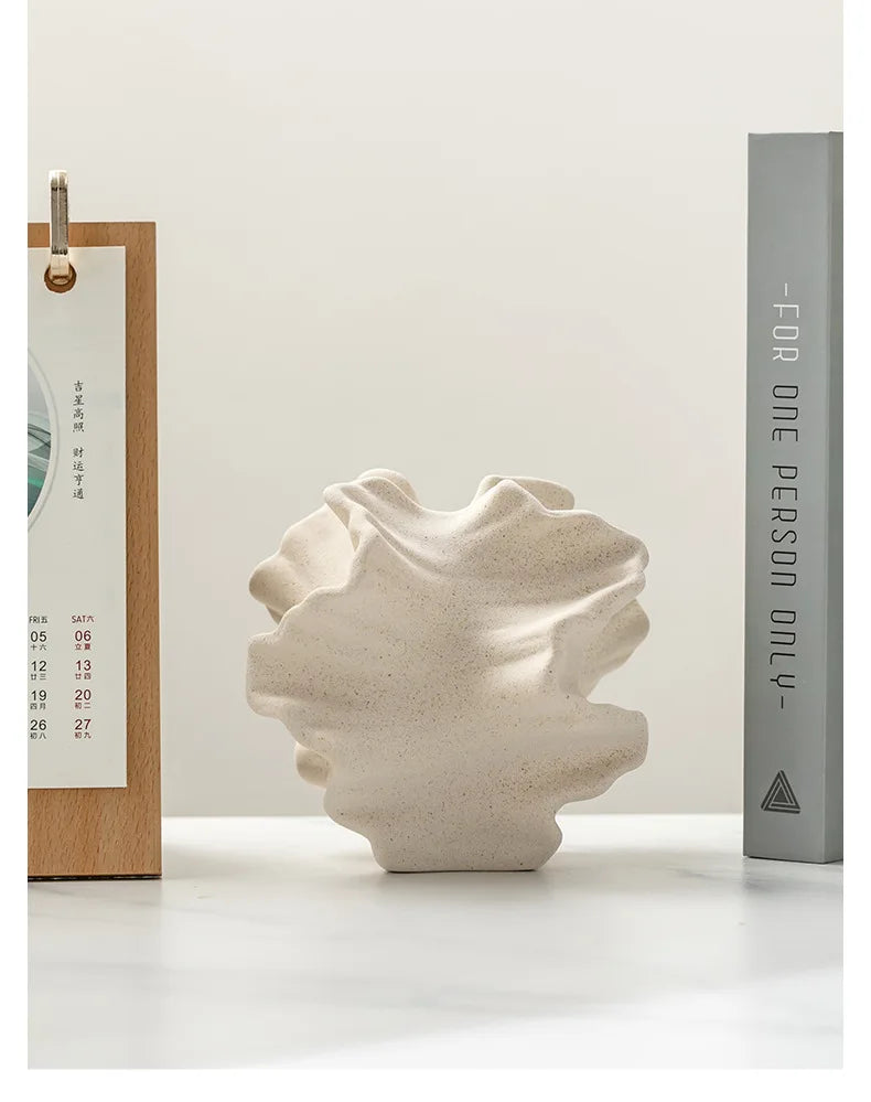 J.Y.R® Creative Irregular Wrinkle Vase - Unique Home Decor Ceramic Vase