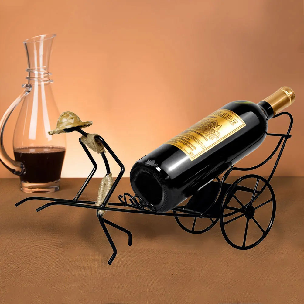 J.Y.R® Retro Metal Rickshaw Wine Rack