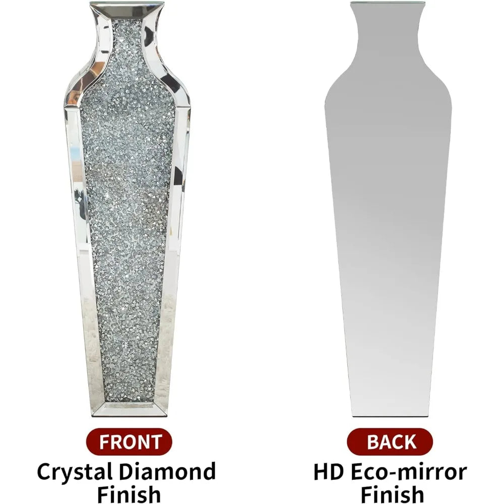 J.Y.R® Luxe Crushed Diamond Mirror Floor Vase