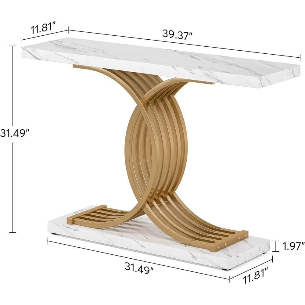 J.Y.R® Modern Gold Console Table