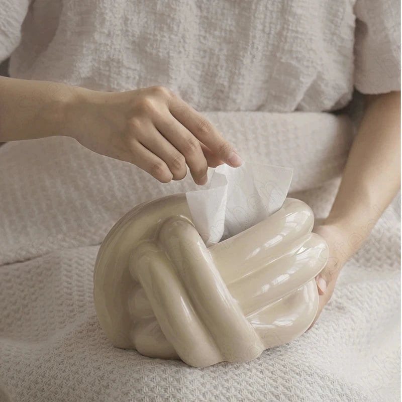 J.Y.R® Ceramic Knotted Tissue Box