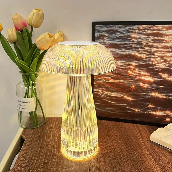 J.Y.R® 16-Color LED Mushroom Table Lamp