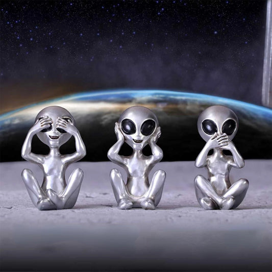 J.Y.R® Three Wise Aliens Resin Craft Ornaments