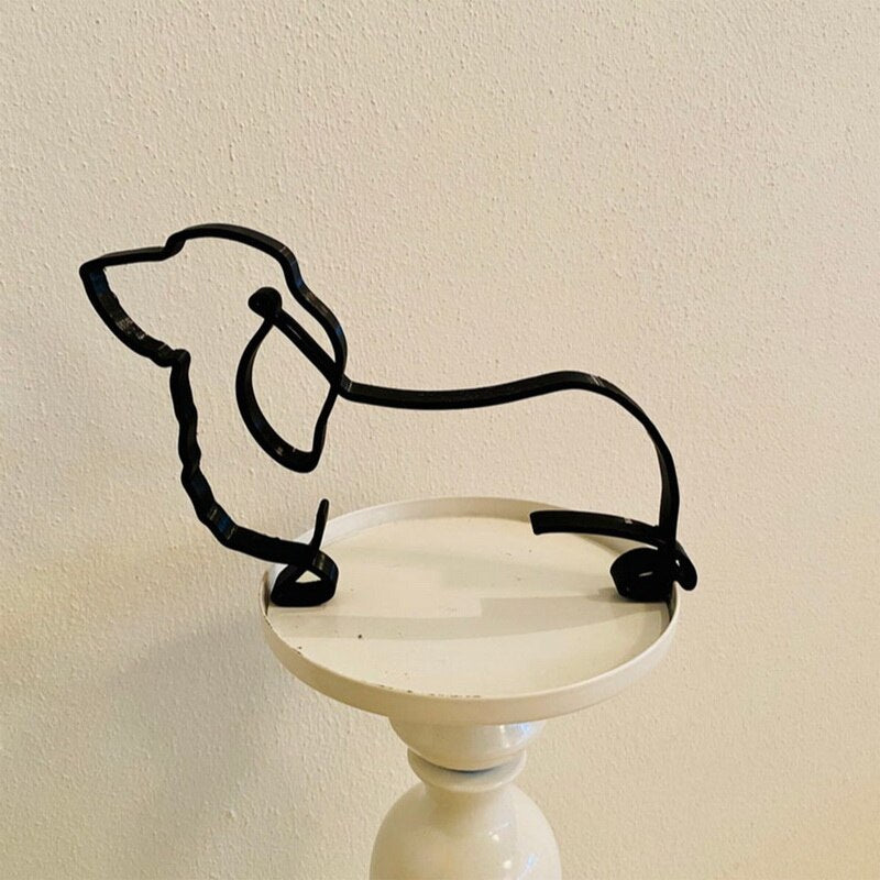 J.Y.R®Iron Dog and Cat Sculptures